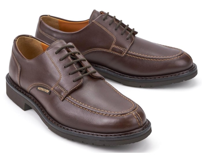 Mephisto PHOEBUS Men's Lace-up Shoe - Hand Made - Dark Brown